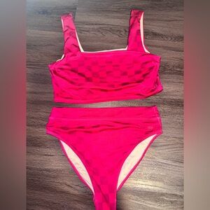 Albion Red and Cream Swimwear